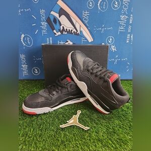 Jordan Men's Black and Red Sneakers